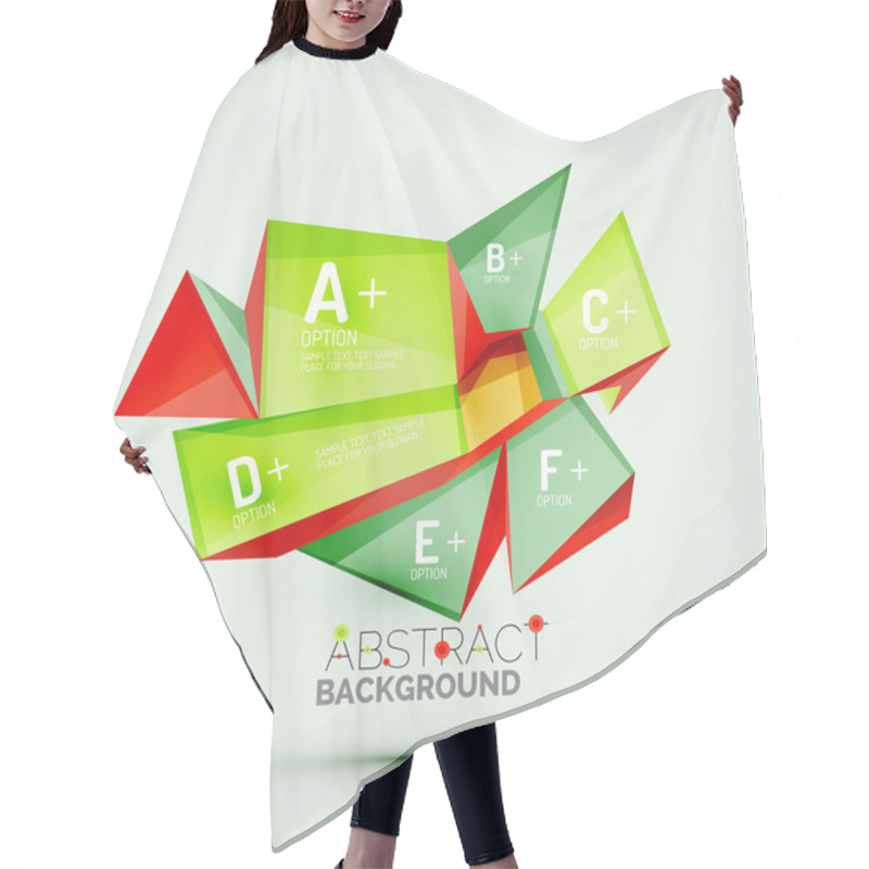 Personality  Geometric Shapes With Sample Text. Abstract Template Hair Cutting Cape