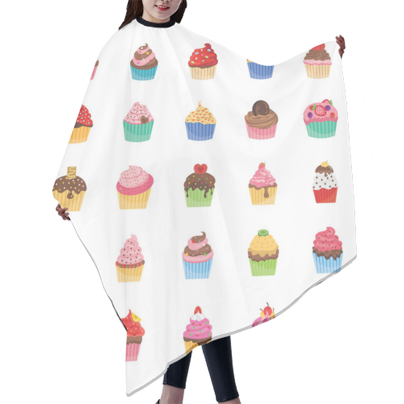 Personality  Cupcakes Flat Icons Pack  Hair Cutting Cape