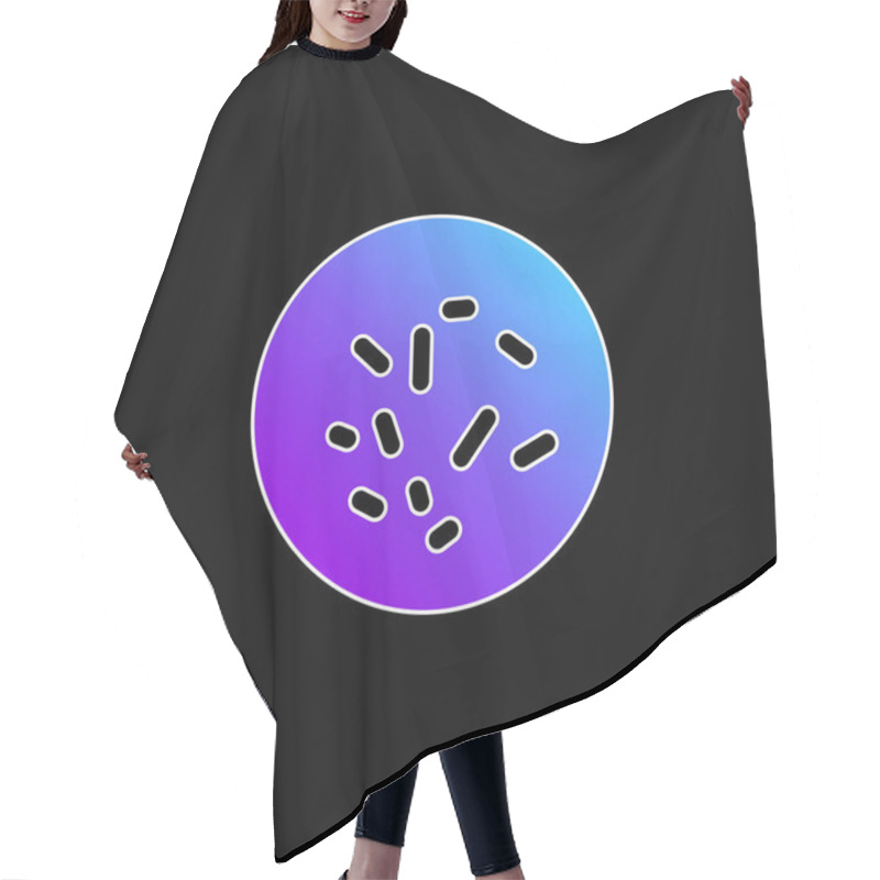 Personality  Bacterias View Blue Gradient Vector Icon Hair Cutting Cape