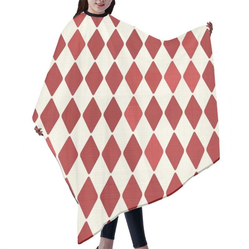 Personality  Seamless Retro Red Harlequin Background Hair Cutting Cape