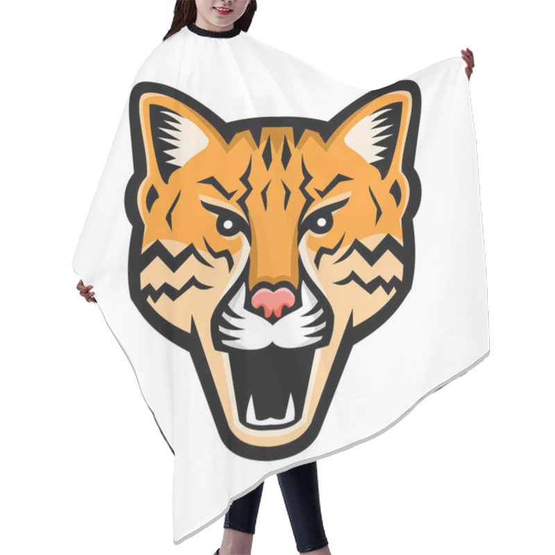 Personality  Ocelot Head Front Mascot Hair Cutting Cape