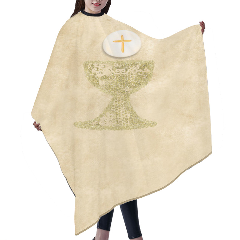 Personality  First Holy Communion Invitation Vertical Card Hair Cutting Cape