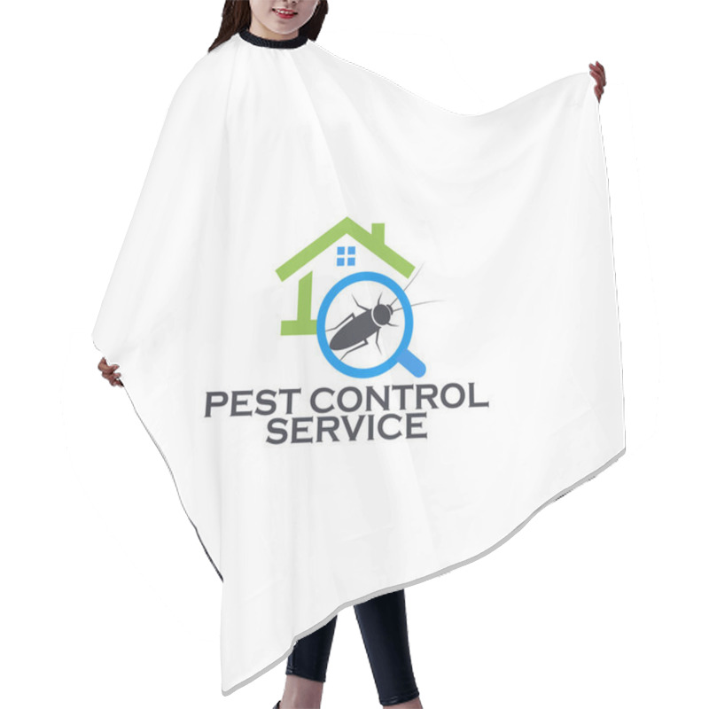 Personality  Pest Control Service Logo Concept. Prevention, Extermination And Disinfection Of The House From Insects, Fungi And Small Rodents. Forgiving Parasites Professional Company, Vector Logotype Hair Cutting Cape