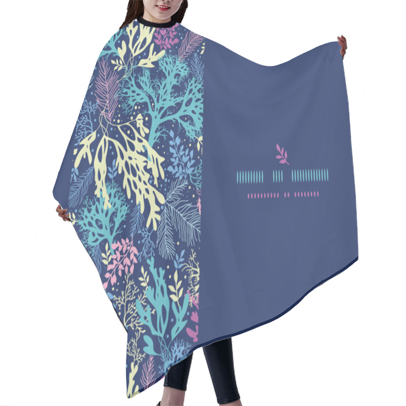 Personality  Underwater Seaweed Horizontal Seamless Pattern Background Hair Cutting Cape