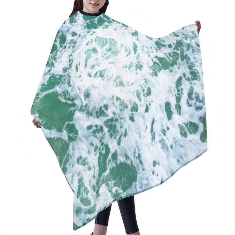 Personality  Surface Of Turquoise Ocean Water With White Foam, Background, Texture Hair Cutting Cape