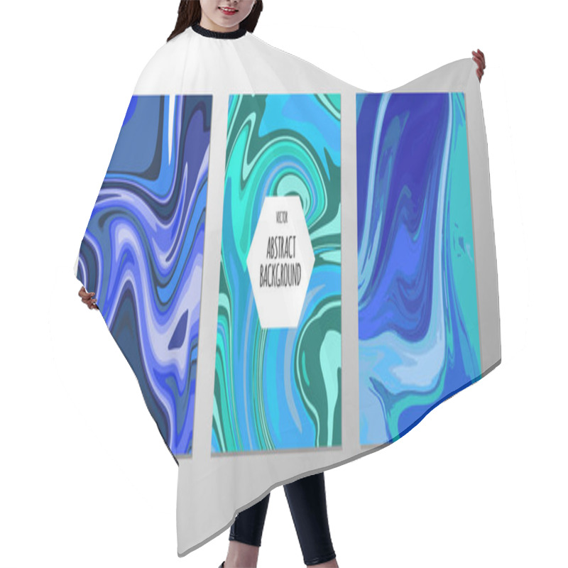 Personality  Vector Abstract Background  Marble Texture Hair Cutting Cape