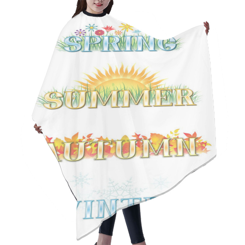 Personality  Four Seasons Banners Hair Cutting Cape