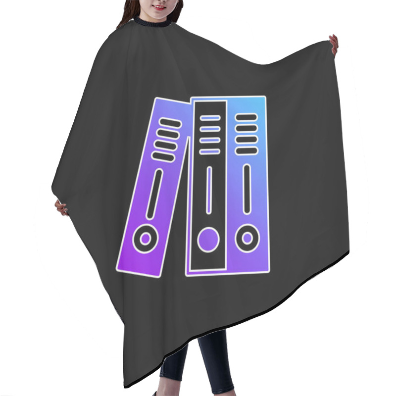 Personality  Binder Blue Gradient Vector Icon Hair Cutting Cape