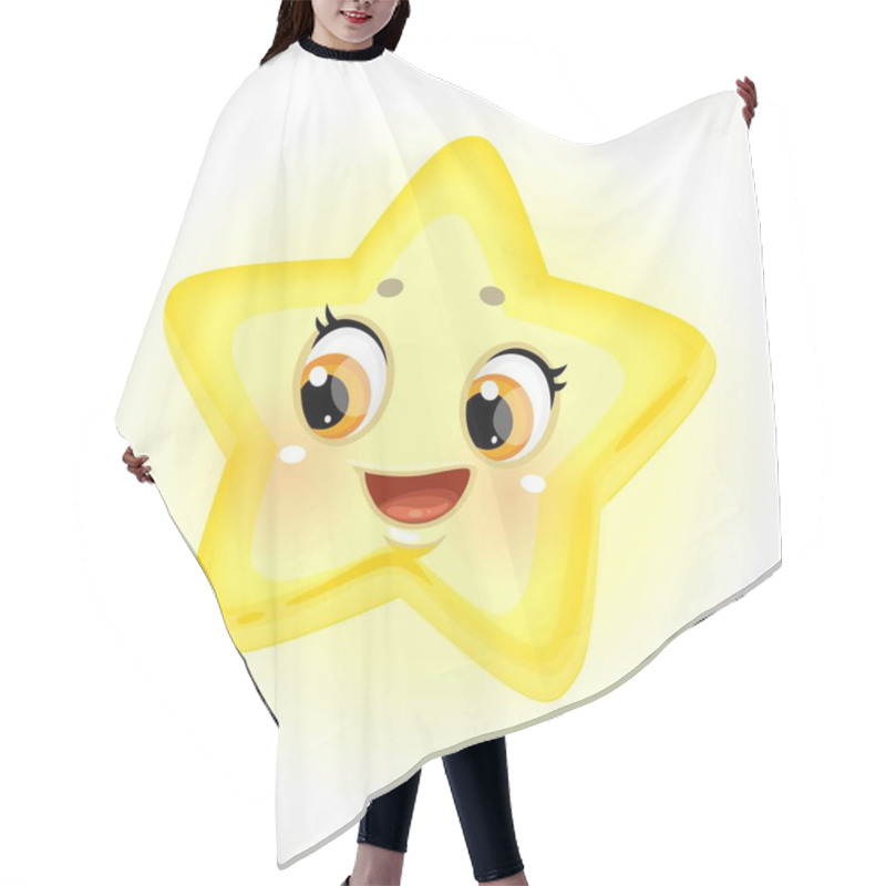 Personality  Cute Cartoon Baby Star Isolatrd On A White Background Hair Cutting Cape