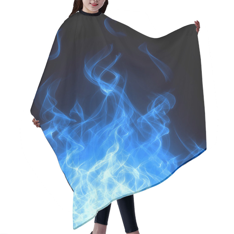 Personality  Blue Fire Hair Cutting Cape