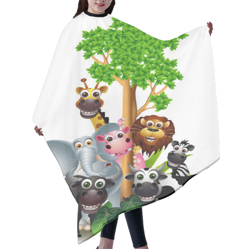 Personality  Various Funny Cartoon Safari Animal Hair Cutting Cape