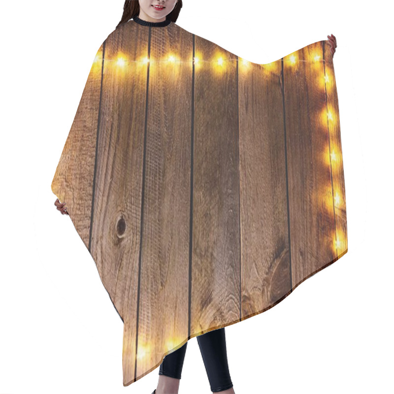 Personality  Old Wooden Rustic Christmas Background Hair Cutting Cape