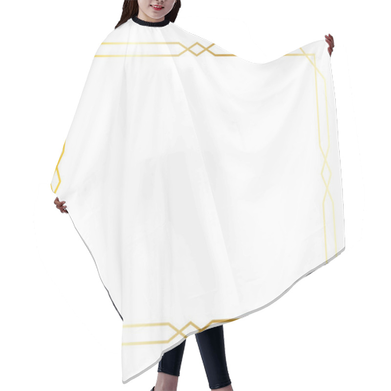 Personality  Art Deco Gold Frame Hair Cutting Cape