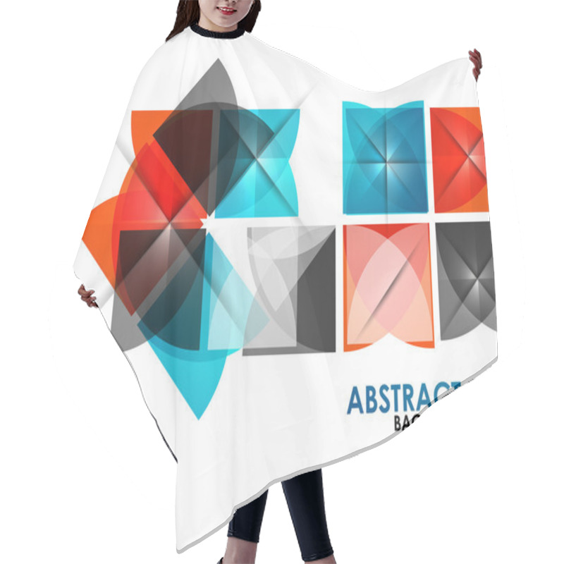 Personality  Geometrical Squares Modern Template Hair Cutting Cape