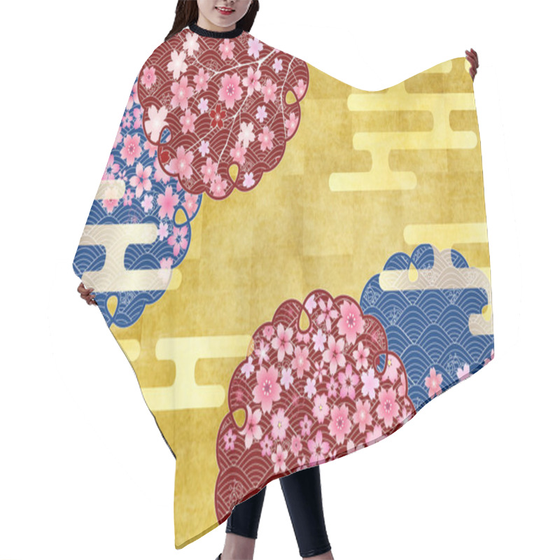 Personality  Cherry Blossoms Japanese Pattern Spring Background  Hair Cutting Cape