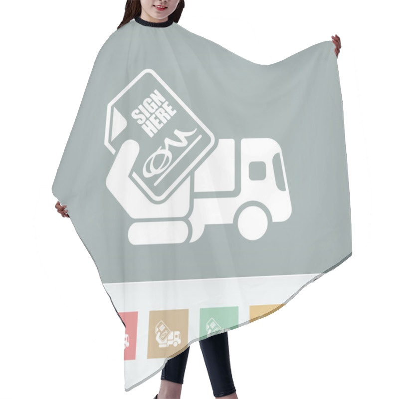 Personality  Delivery Document Sign Hair Cutting Cape