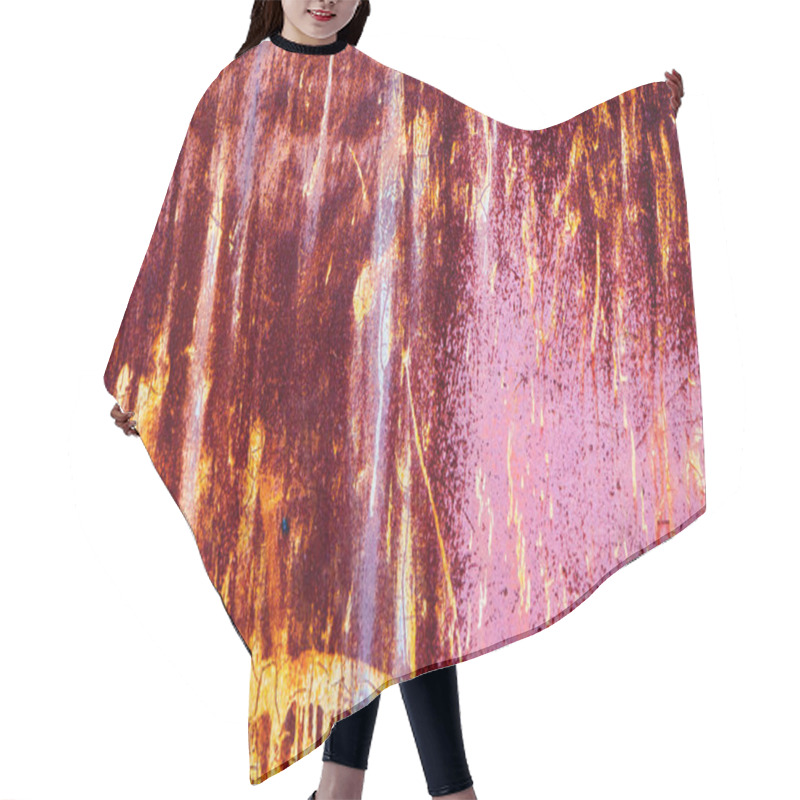 Personality  Metallic Background. Metal Texture. Abstract Pattern. Iron Background Hair Cutting Cape