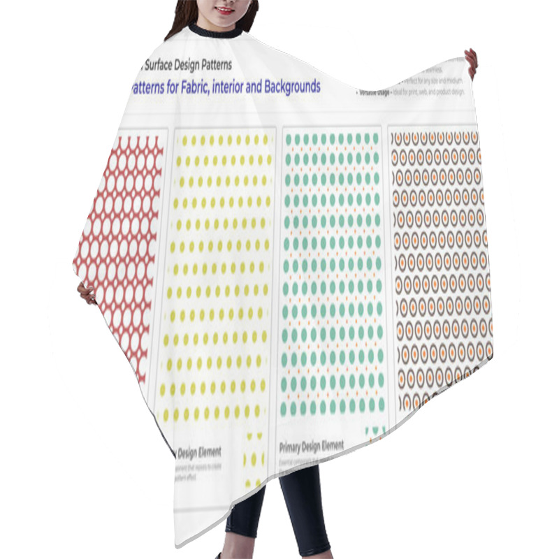 Personality  Sophisticated Minimalist Tile Patterns For Print & Web Hair Cutting Cape