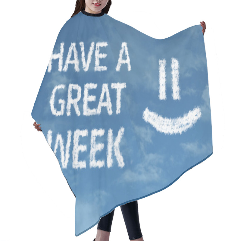 Personality  Have A Great Week Cloud Words Hair Cutting Cape