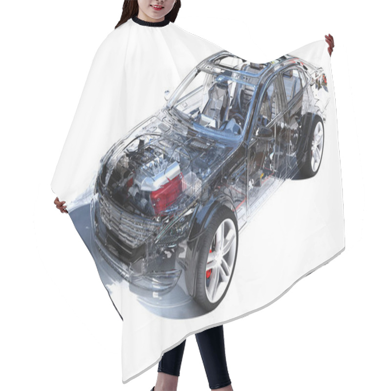 Personality  Transparent Model Cars. Hair Cutting Cape