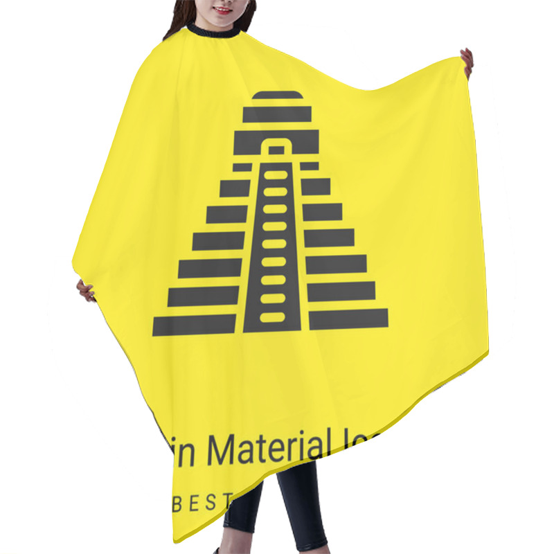 Personality  Aztec Pyramid Minimal Bright Yellow Material Icon Hair Cutting Cape