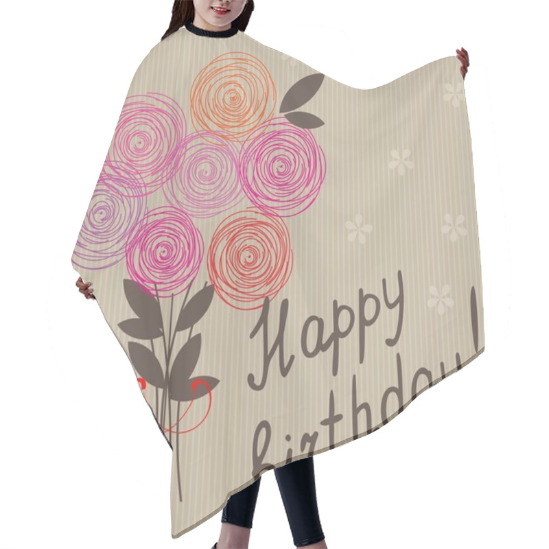 Personality  Card Happy Birthday Hair Cutting Cape