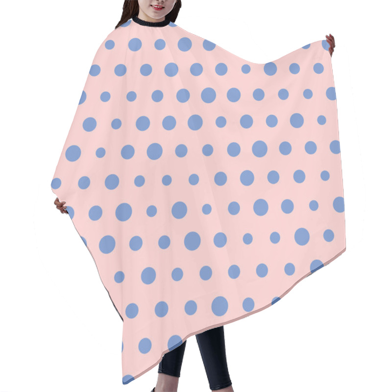 Personality  Random Vector Pattern Big And Small Blue Polka Dots Hair Cutting Cape