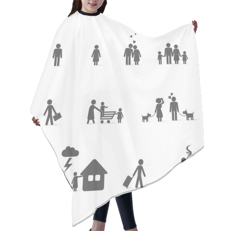 Personality  Love Situations - Figure Set Hair Cutting Cape