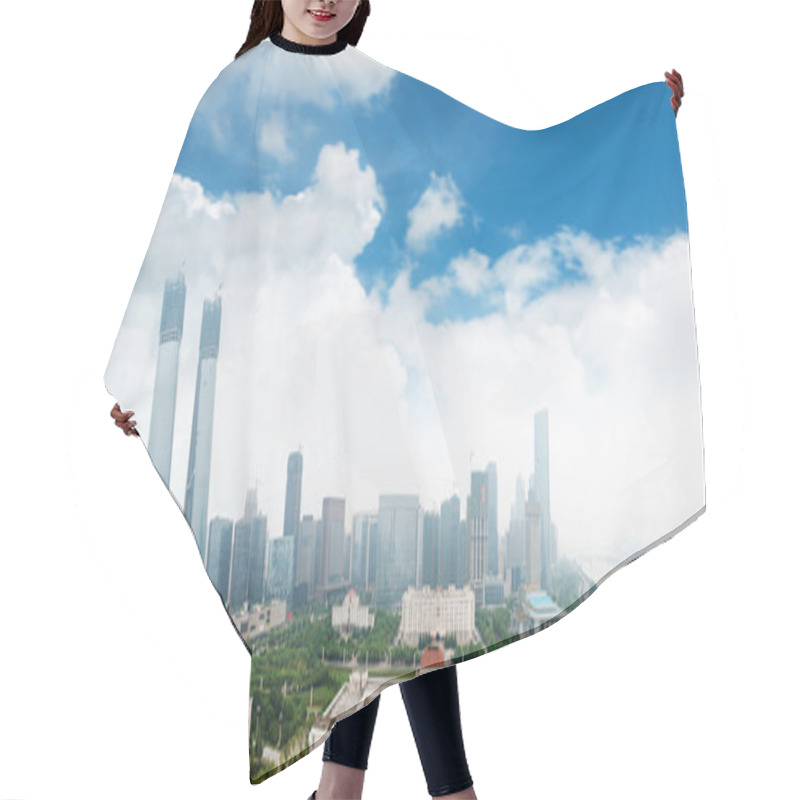 Personality  Aerial View Of Chinese City Shenzhen Hair Cutting Cape