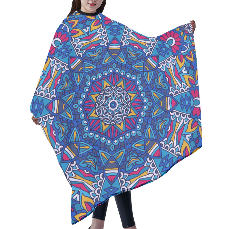 Personality  Ethnic Vector Seamless Pattern Design Surface Hair Cutting Cape