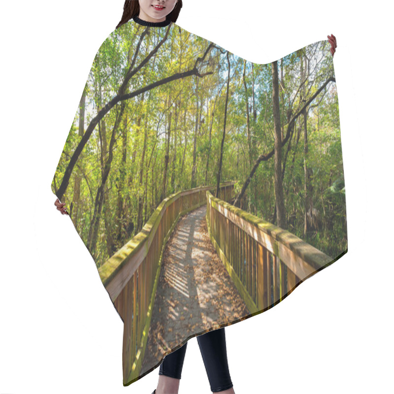 Personality  Bridge In A Forest Hair Cutting Cape