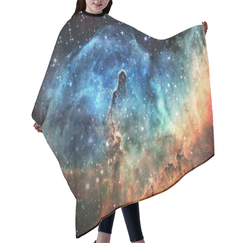 Personality  Universe Scene With Bright Stars And Galaxies In Deep Space. Hair Cutting Cape