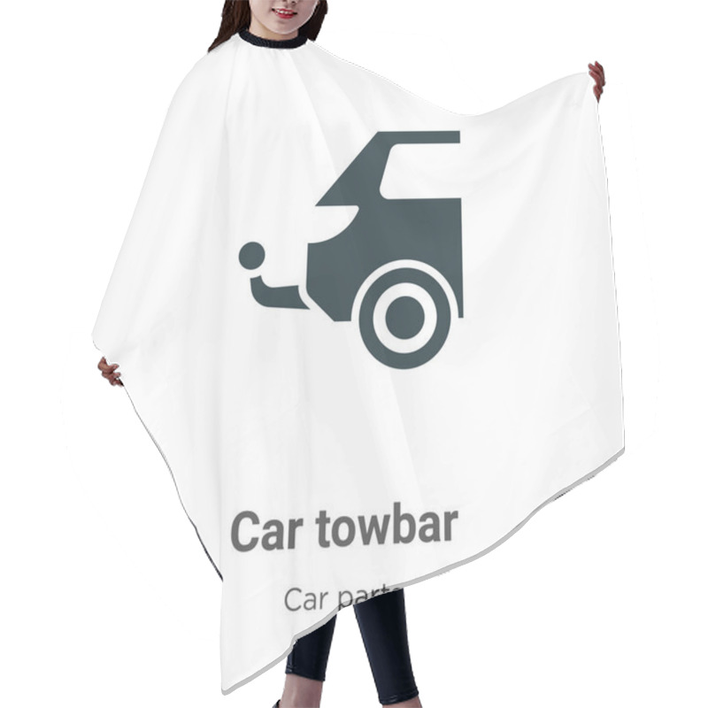 Personality  Car Towbar Vector Icon On White Background. Flat Vector Car Towbar Icon Symbol Sign From Modern Car Parts Collection For Mobile Concept And Web Apps Design. Hair Cutting Cape