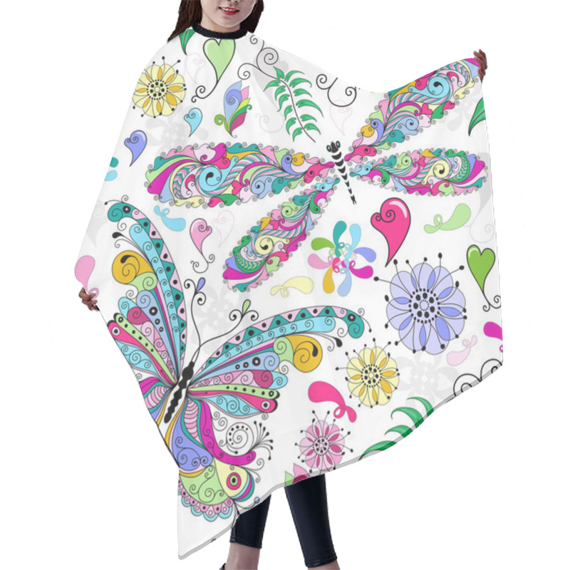 Personality  Seamless Valentine Pattern Hair Cutting Cape