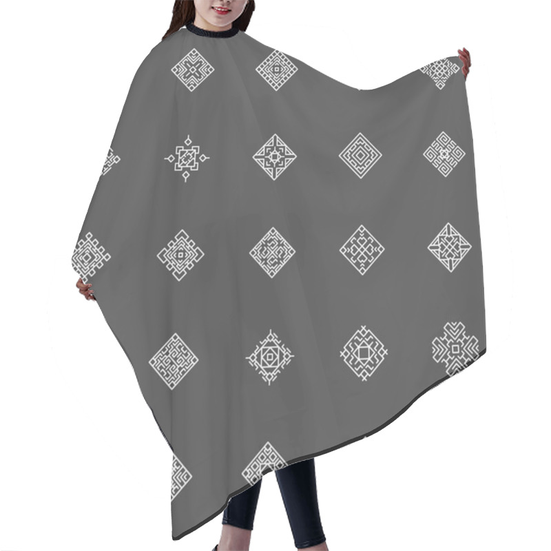 Personality  Geometric Icons Set Hair Cutting Cape