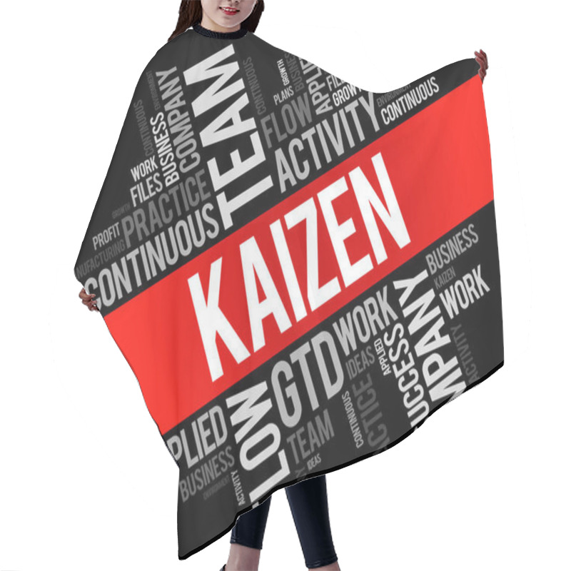 Personality  Kaizen Word Cloud Collage Hair Cutting Cape