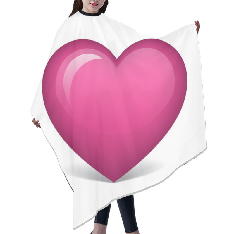 Personality  Pink Heart Hair Cutting Cape