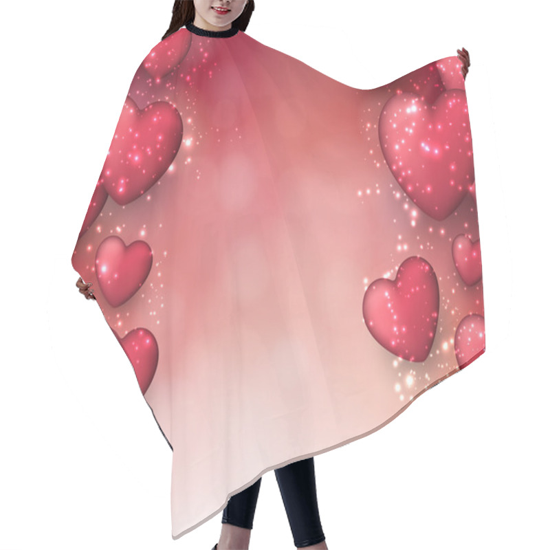 Personality  Valentine's Pink Background. Hair Cutting Cape