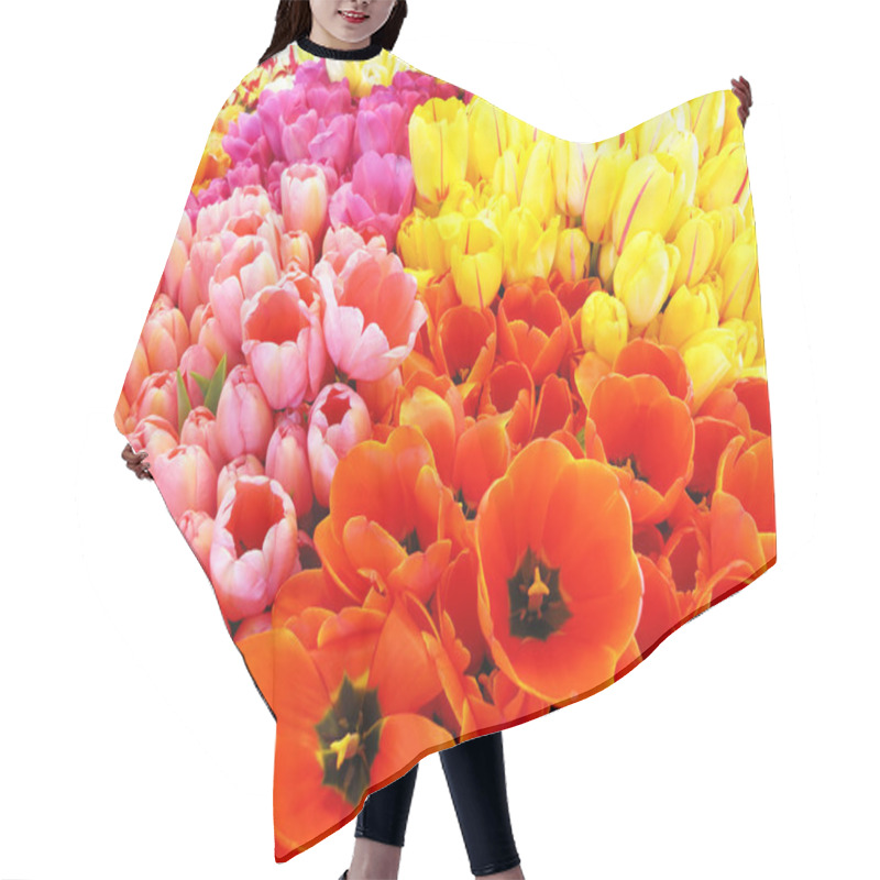 Personality  Bunches Of Fresh Tulips Hair Cutting Cape