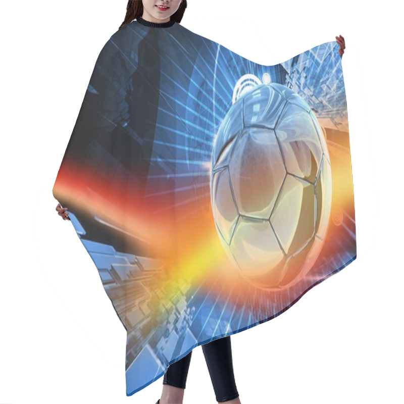 Personality  Football Action Background Hair Cutting Cape