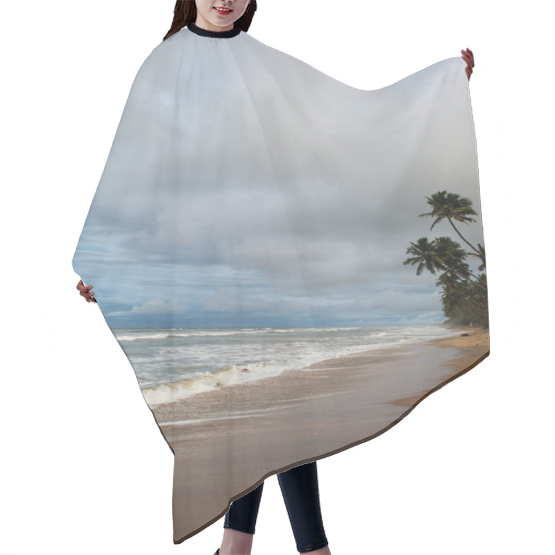 Personality  Seascape On Stormy Day Hair Cutting Cape