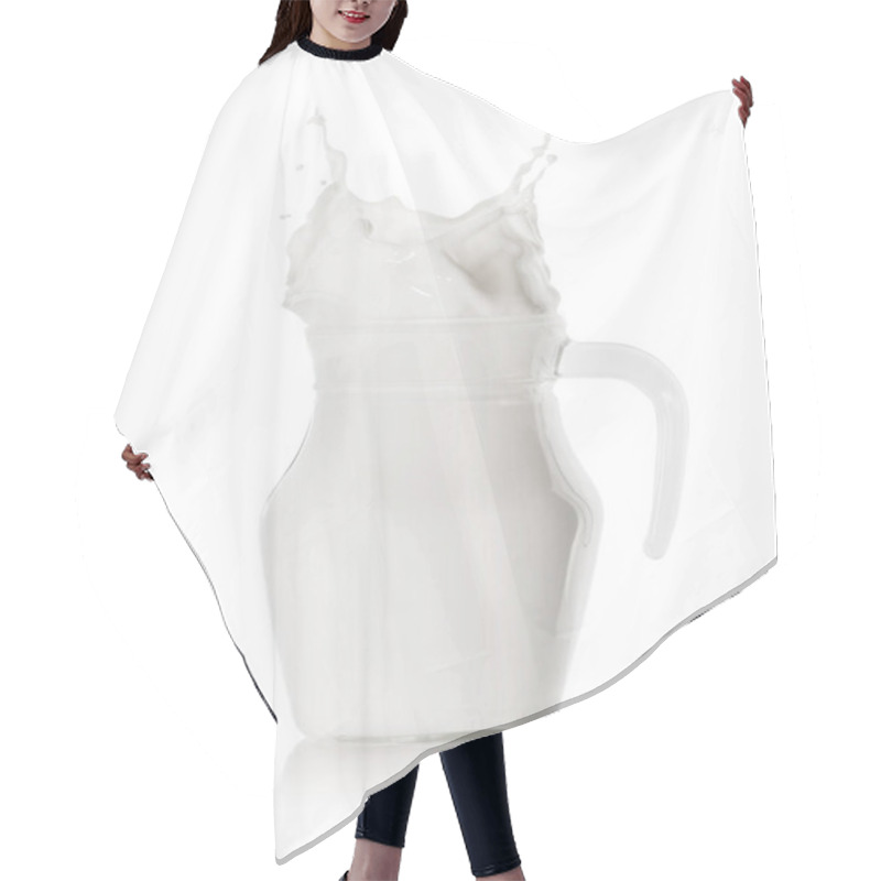 Personality  Splash Of Milk In A Filled Glass Jug Hair Cutting Cape