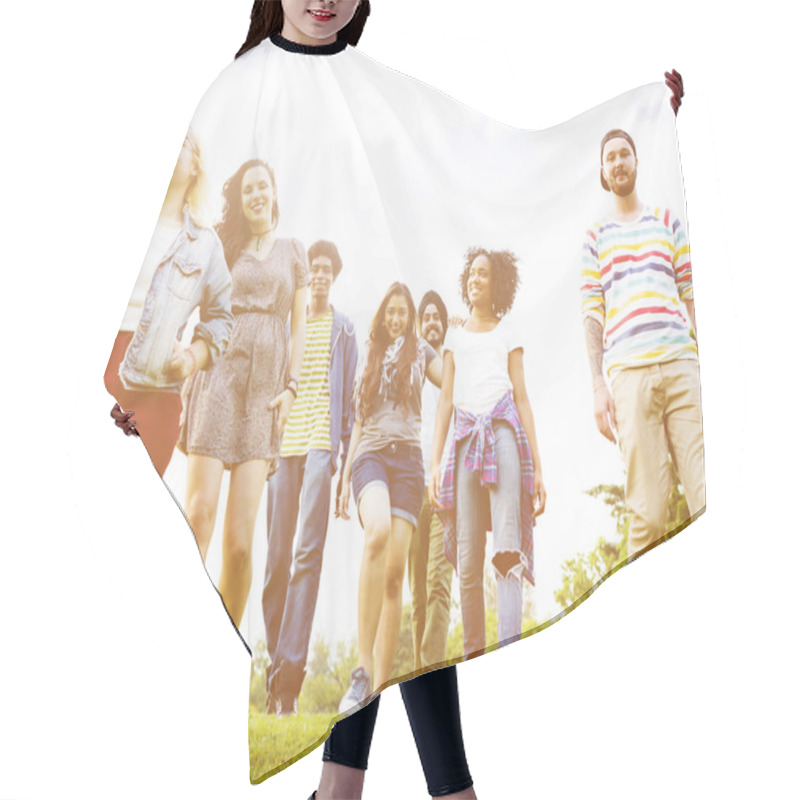 Personality  Connection Freedom Togetherness Concept Hair Cutting Cape