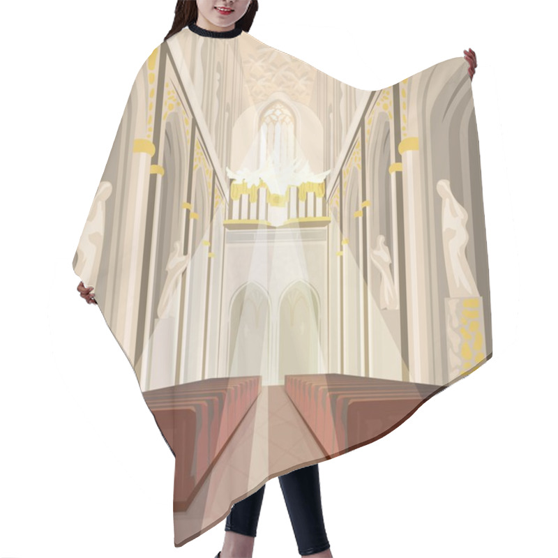 Personality  Interior Of Cathedral Church Or Catholic Basilica Hair Cutting Cape