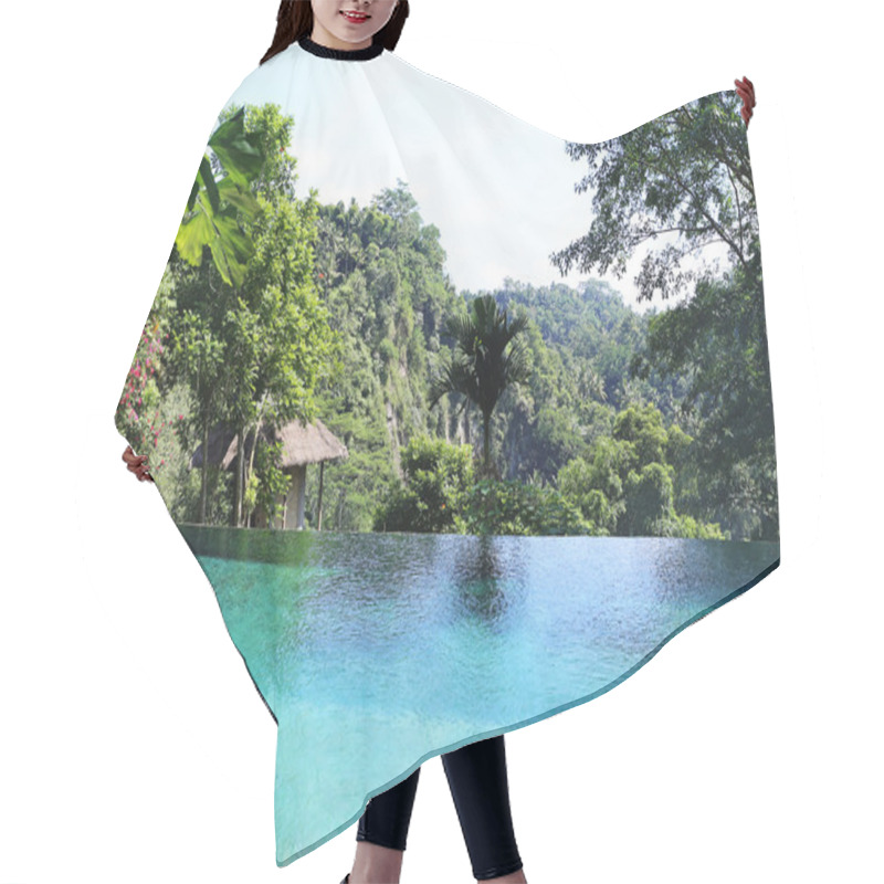 Personality  Infinity Pool In The Jungle Hair Cutting Cape