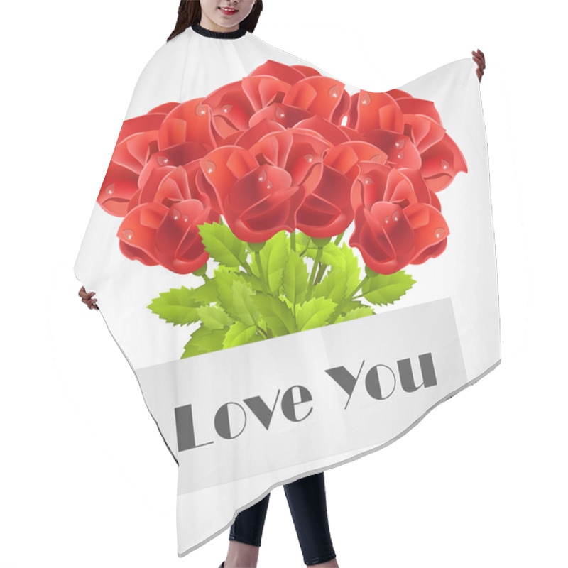 Personality  I Love You - Bouquet Of Roses Hair Cutting Cape