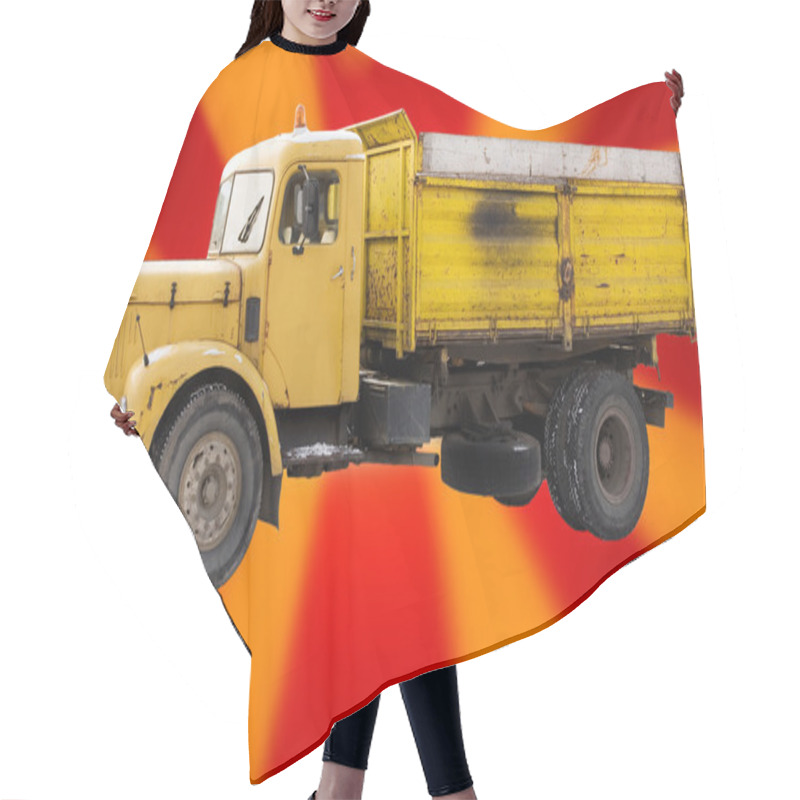 Personality  Retro Truck From World War II Hair Cutting Cape