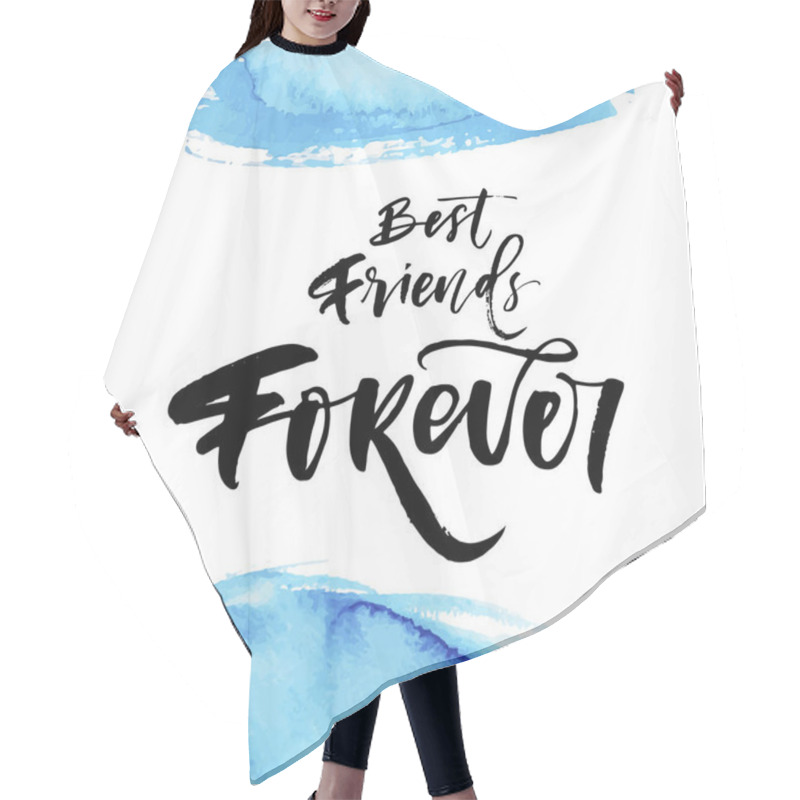 Personality  Best Friend Forever Postcard   Hair Cutting Cape