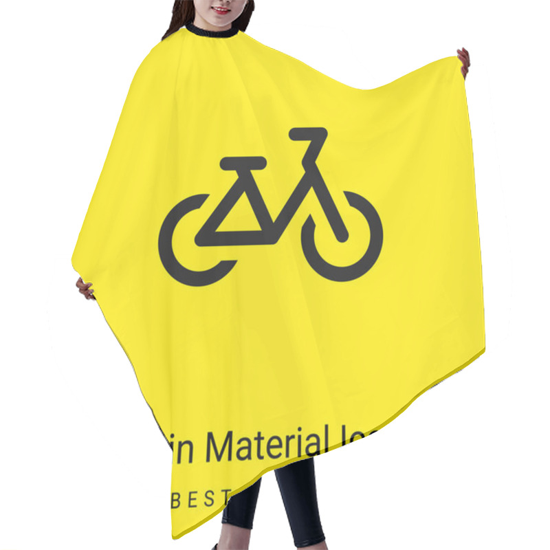 Personality  Bicycle Minimal Bright Yellow Material Icon Hair Cutting Cape