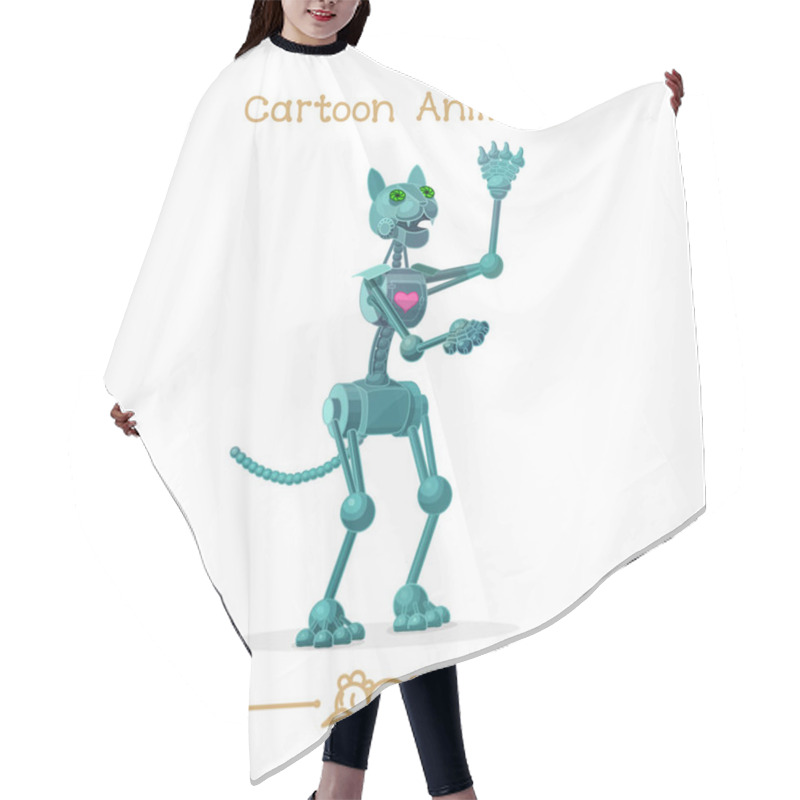 Personality   Toons Series Cartoon Animals: Robot Cat Hair Cutting Cape